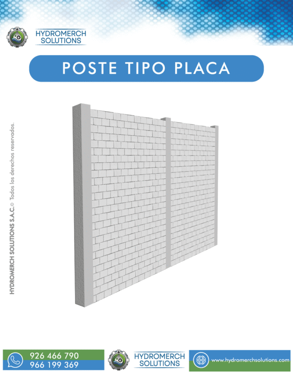Poste tipo placa