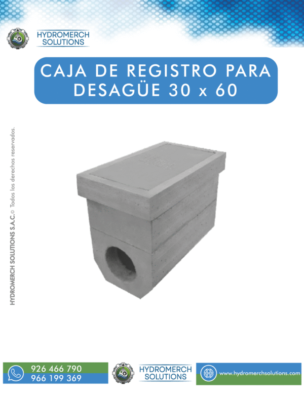 Caja de registro para alcantarillado 12" x 24"