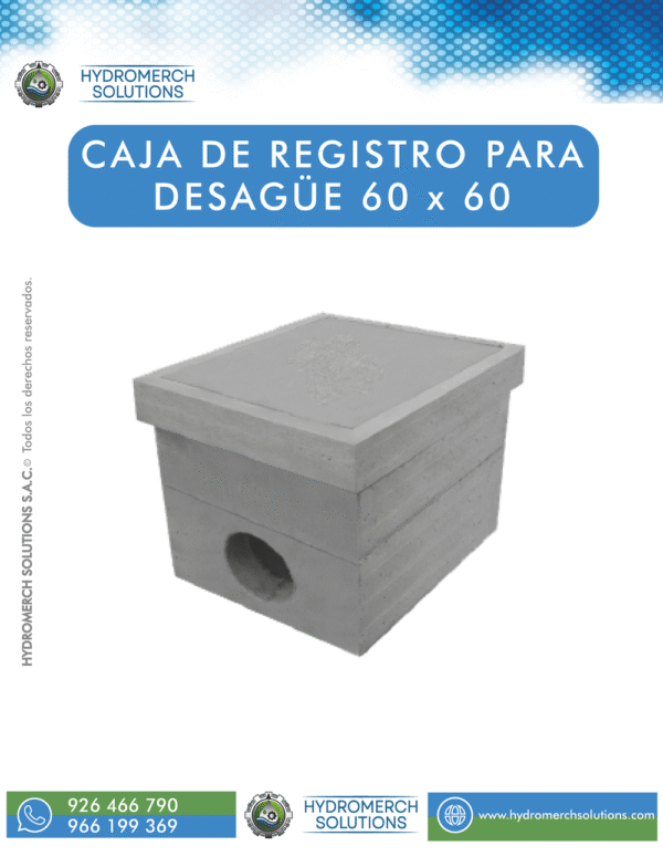 Caja de registro para alcantarillado 24" x 24"
