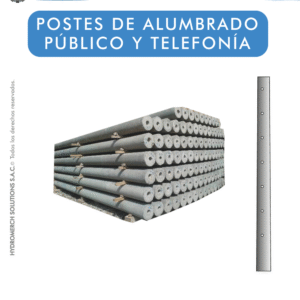 Postes de alumbrado público y telefonía