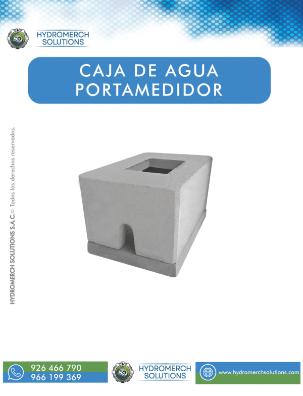 Caja portamedidor de agua potable