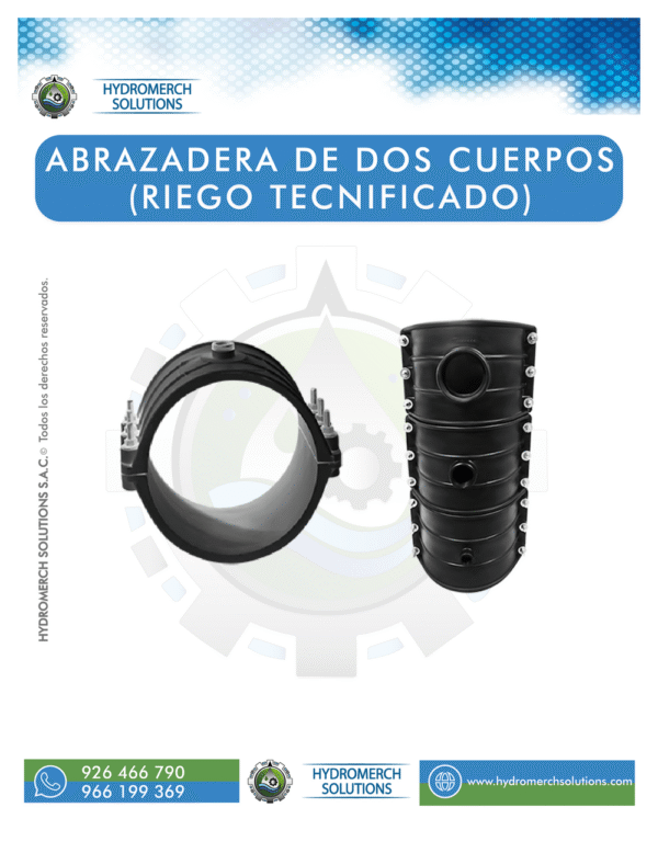 Abrazadera de 2 cuerpos (Riego tecnificado)