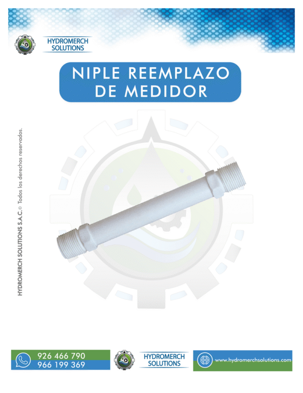 Niple reemplazo de medidor