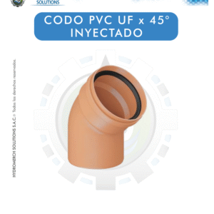 Codo 45° inyectado PVC