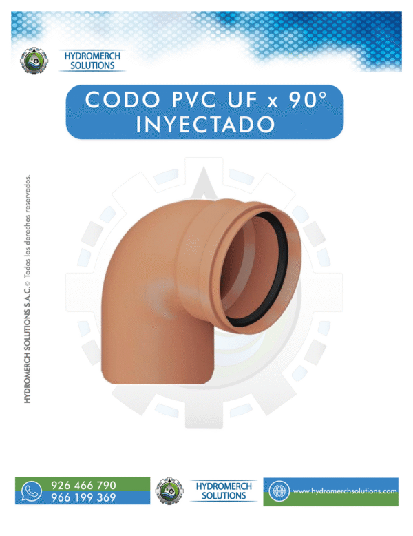 Codo 90° inyectado PVC