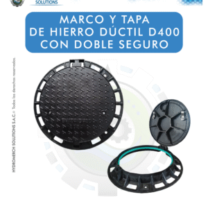 Marco y Tapa de hierro dúctil D400