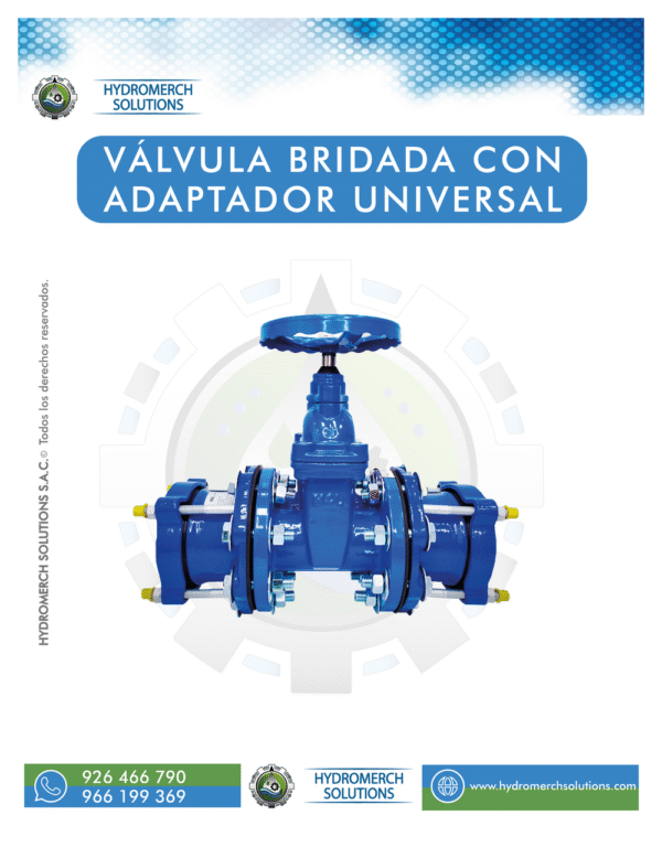 Válvula bridada con adaptador universal