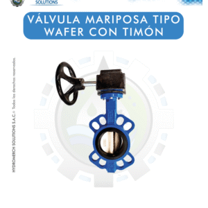 Válvula mariposa tipo wafer con timón