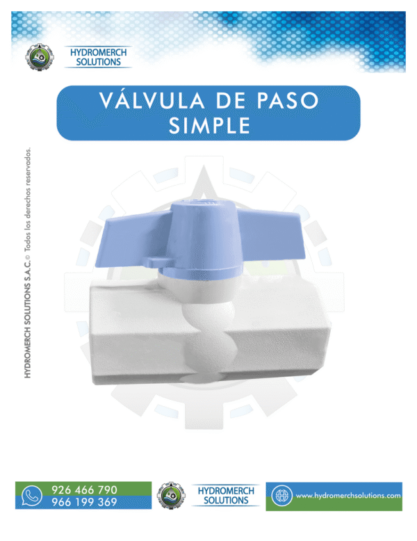 Válvula de Paso simple