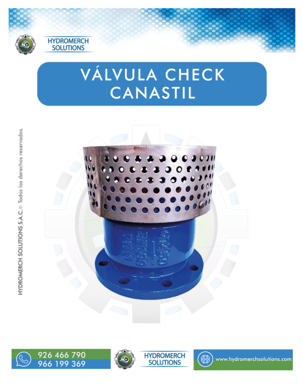 Válvula check canastil
