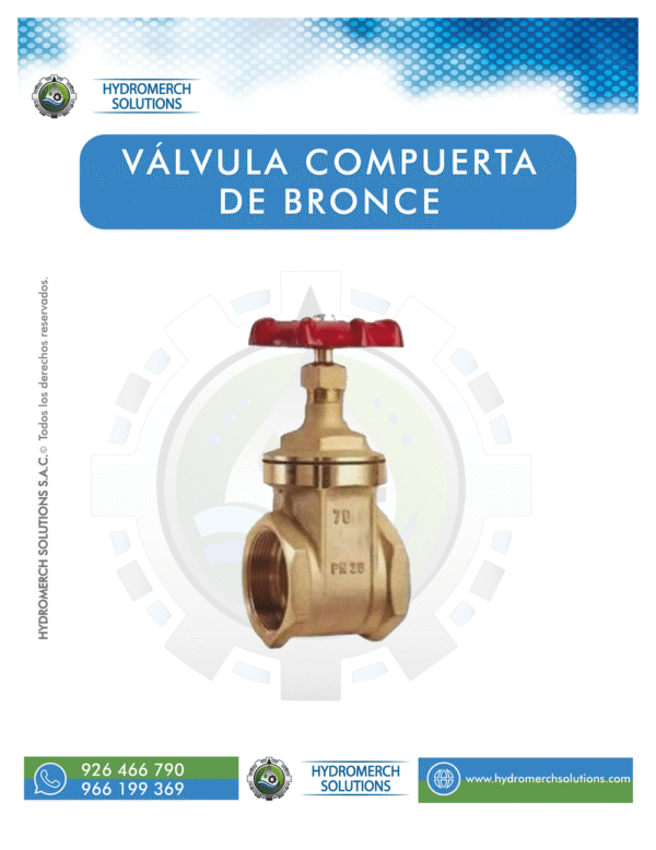 Válvula compuerta de bronce