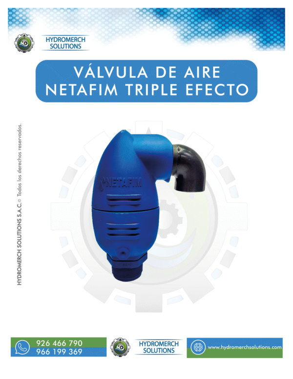Válvula de aire netafim triple efecto